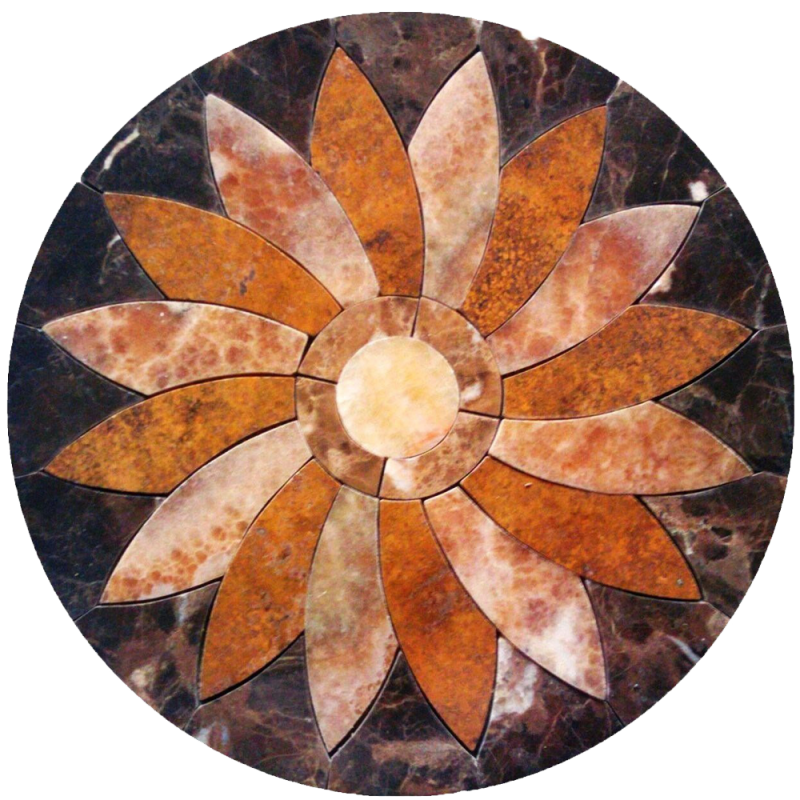 Tile Floor Medallion Marble Mosaic