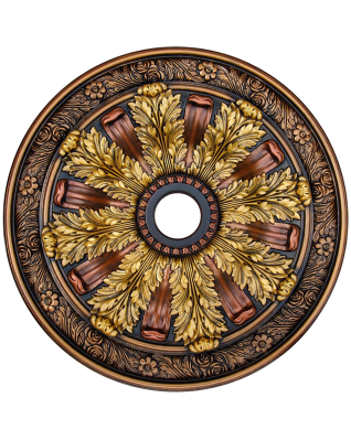 Hand Painted Ceiling Medallion 30 In