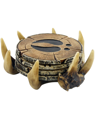 Coaster Set with Outdoors Theme Rustic Cabin Decor